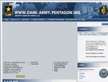 Tablet Screenshot of dami.army.pentagon.mil